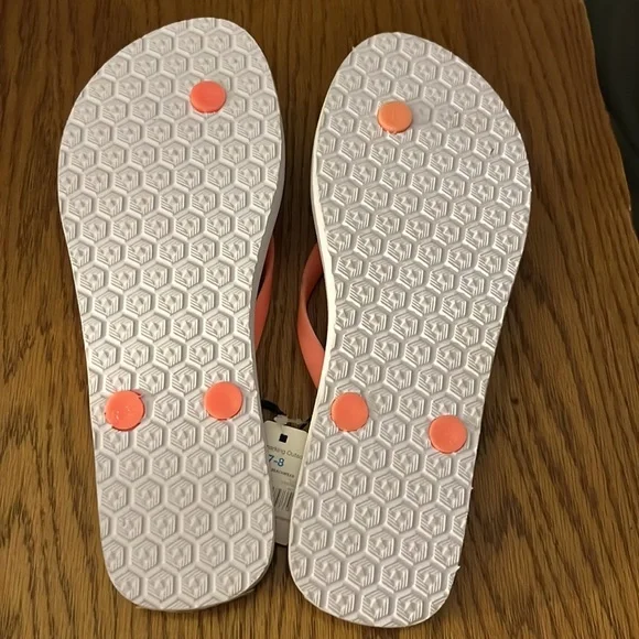 Time And Tru Sloth Pattern Flip Flop Thong Sandals Size 7-8 - Picture 3 of 4